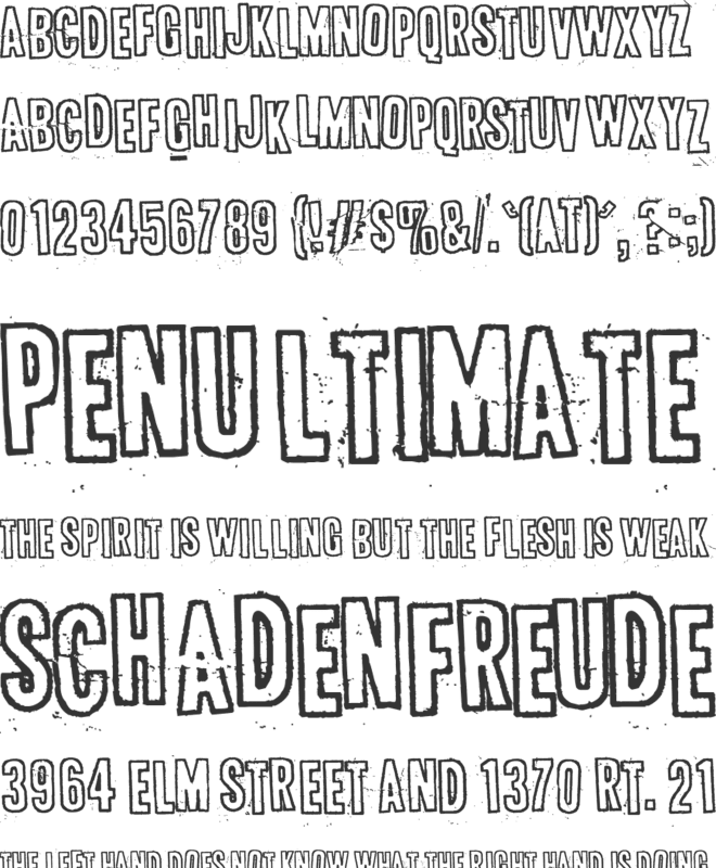 Bugebol, huomenna font preview