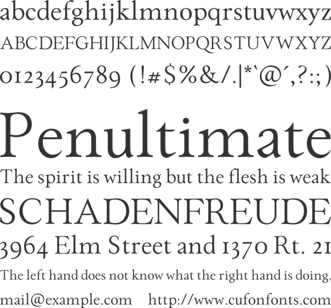 Paciencia font preview