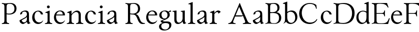 Paciencia Regular font