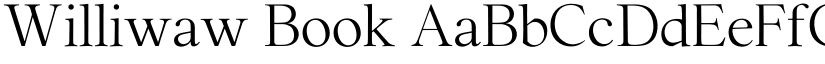 Williwaw Book font