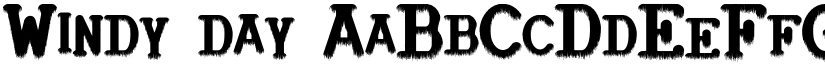 Windy day font