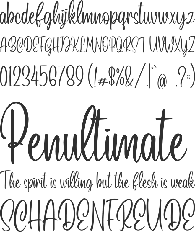 Lovely font preview