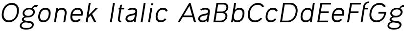 Ogonek Italic font