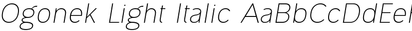 Ogonek Light Italic font
