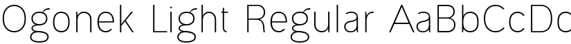 Ogonek Light Regular font