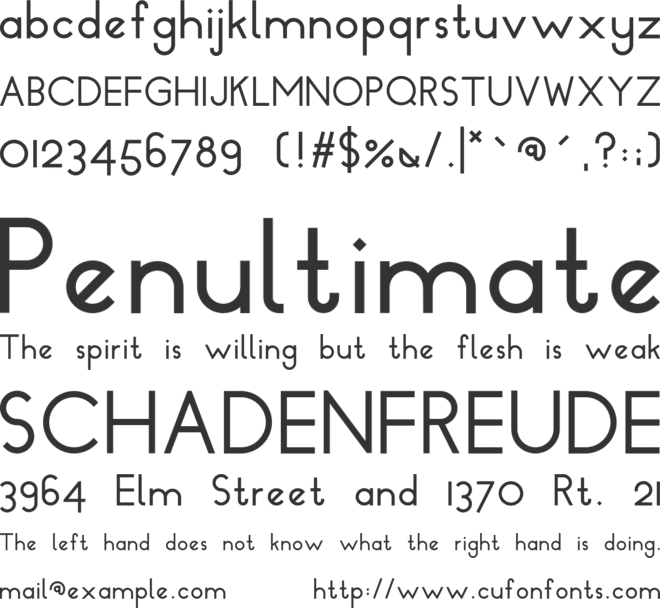 Dressler font preview