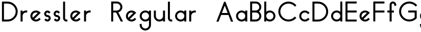 Dressler Regular font