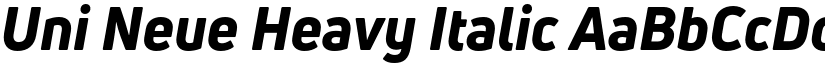 Uni Neue Heavy Italic font