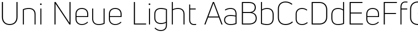 Uni Neue Light font