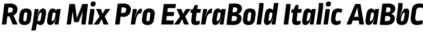 Ropa Mix Pro ExtraBold Italic font
