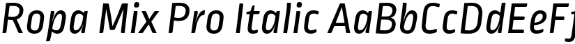 Ropa Mix Pro Italic font