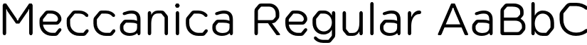 Meccanica Regular font