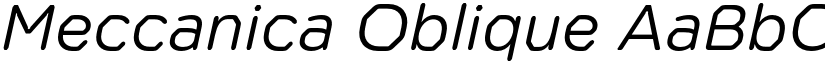 Meccanica Oblique font