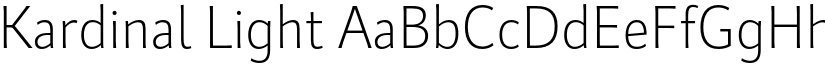 Kardinal Light font
