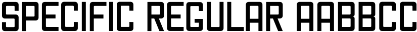 Specific Regular font