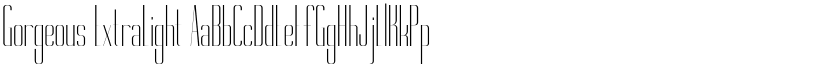 Gorgeous ExtraLight font
