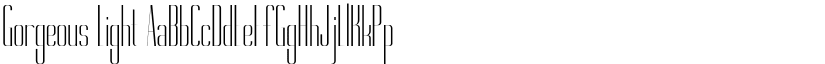 Gorgeous Light font