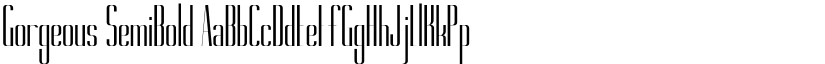 Gorgeous SemiBold font