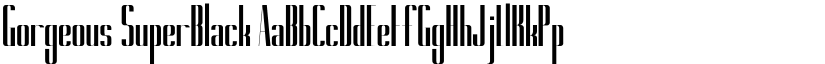 Gorgeous SuperBlack font