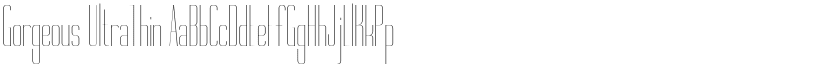 Gorgeous UltraThin font