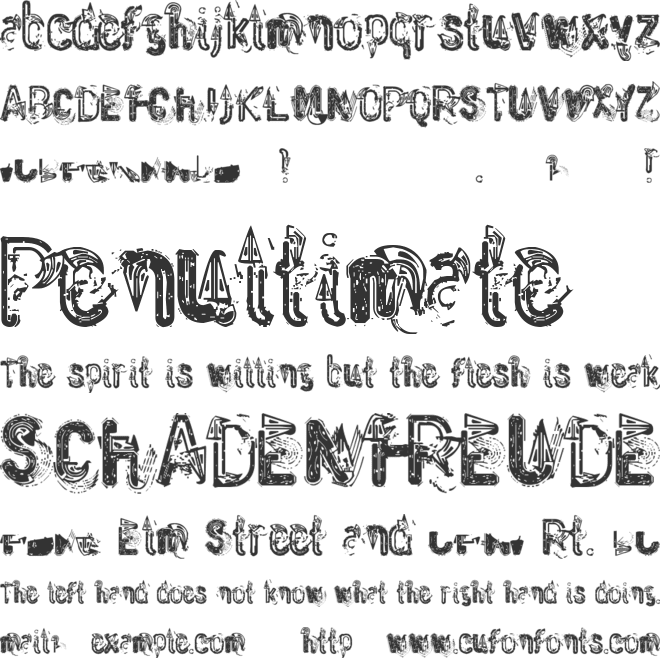 Waste of Paint font preview