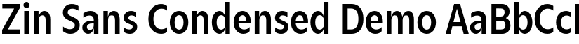 Zin Sans Condensed Demo font