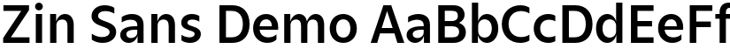 Zin Sans Demo font