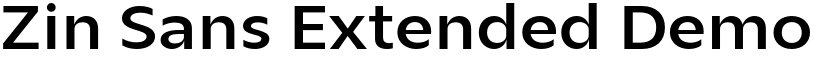 Zin Sans Extended Demo font