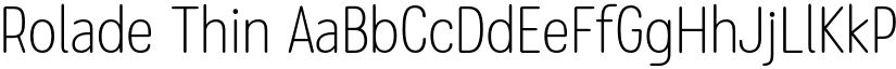 Rolade Thin font