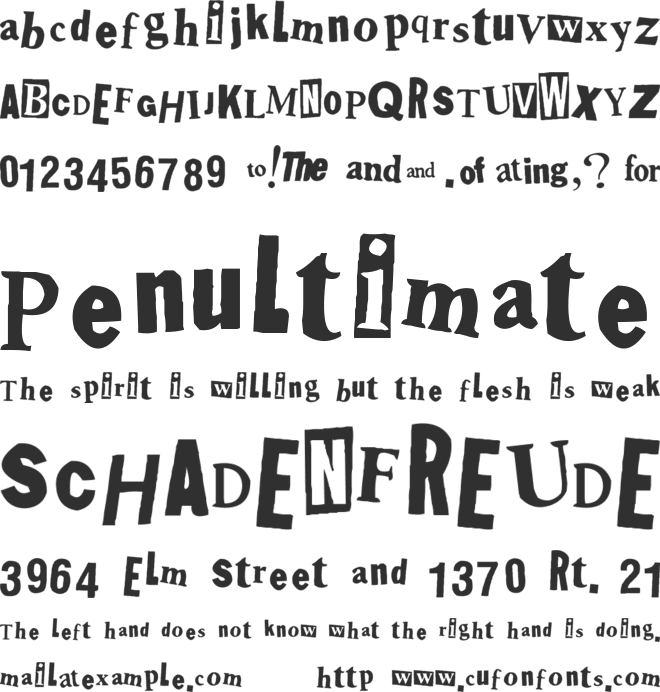 Shoplifter font preview