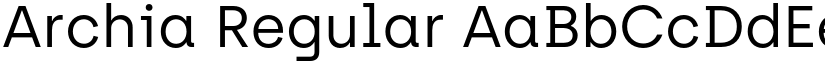 Archia Regular font