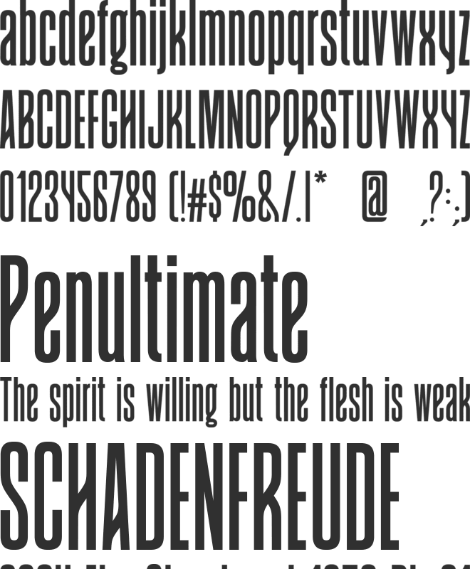 August font preview