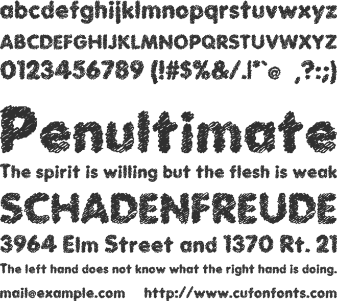 Scratch Bold font preview