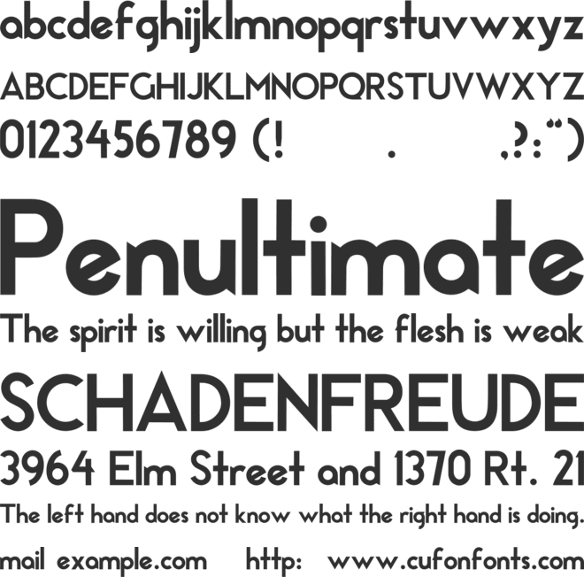 Umpqua font preview