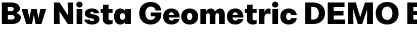 Bw Nista Geometric DEMO Black font