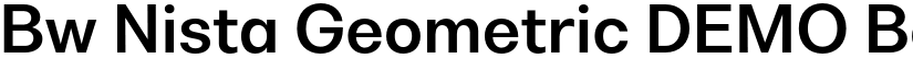 Bw Nista Geometric DEMO Bold font