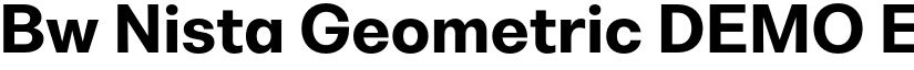 Bw Nista Geometric DEMO ExtraBold font