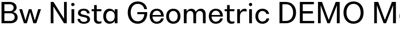 Bw Nista Geometric DEMO Medium font