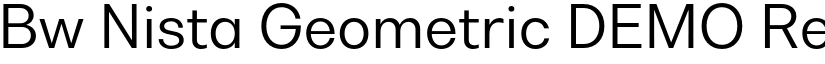 Bw Nista Geometric DEMO Regular font