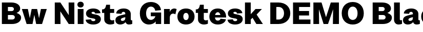 Bw Nista Grotesk DEMO Black font