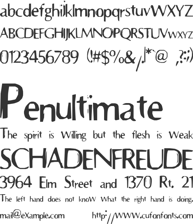 Prehistoric font preview