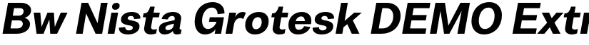 Bw Nista Grotesk DEMO ExtraBold Italic font