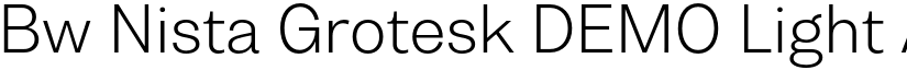 Bw Nista Grotesk DEMO Light font