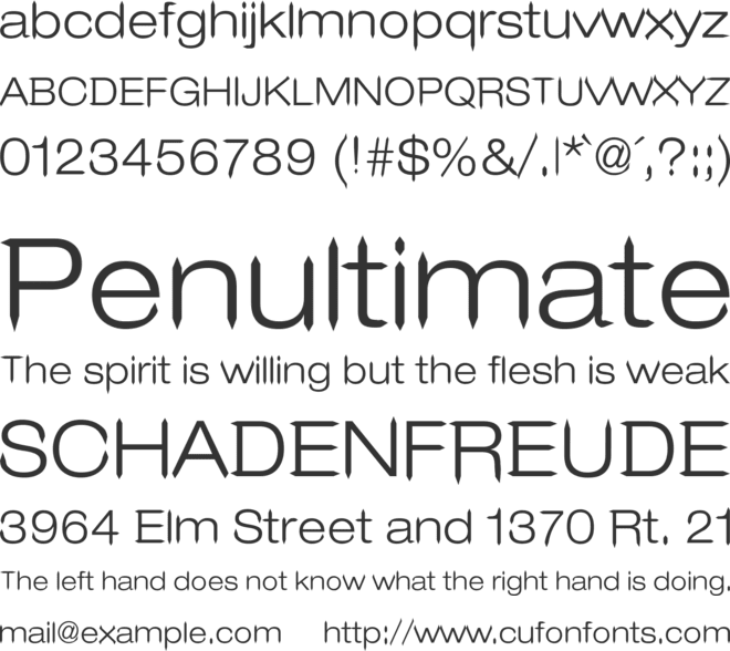 Leo Arrow font preview