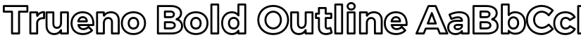 Trueno Bold Outline font