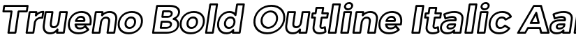 Trueno Bold Outline Italic font