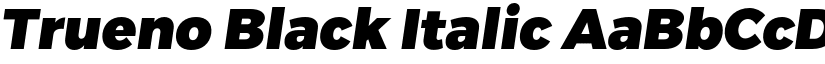 Trueno Black Italic font