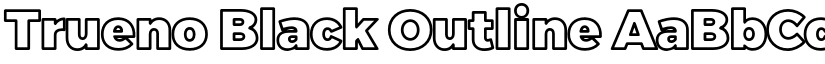 Trueno Black Outline font