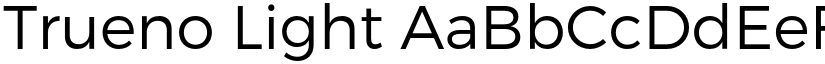 Trueno Light font