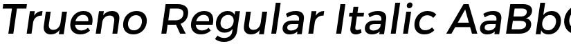Trueno Regular Italic font